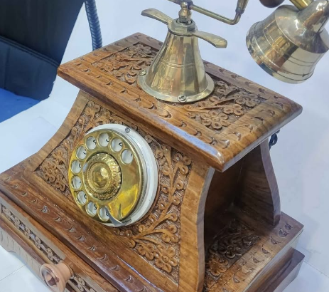 Pure rosewood real antique working telephone for
