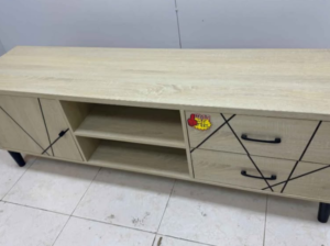 Oak wood TV cabinet 180cm length For Sale