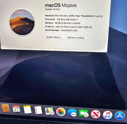 Mac Book Pro13″ i7 2019 For Sale