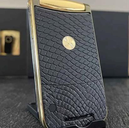 Motorola razr v8 leather gold for sale
