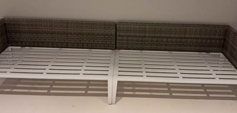 Outdoor 2 Sofa with Cushions For Sale