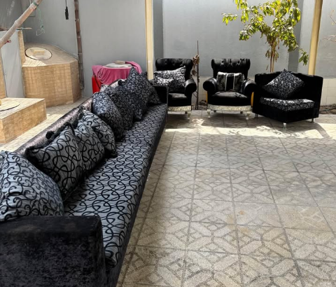 10 seater black velvet couch for sale