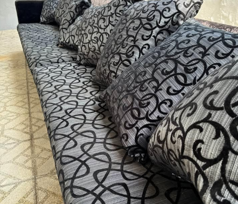 10 seater black velvet couch for sale