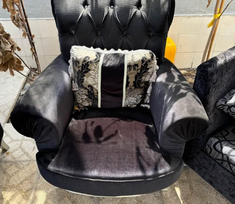 10 seater black velvet couch for sale