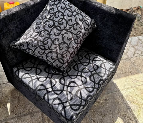 10 seater black velvet couch for sale