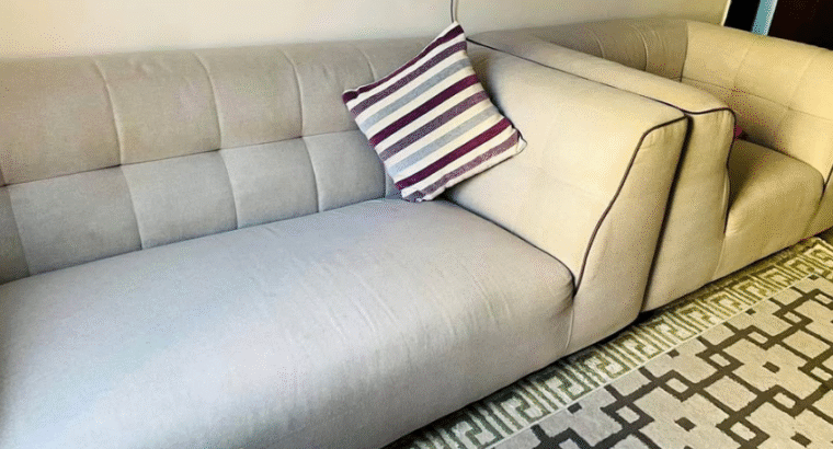 6 seater sofa (1+2+3) Light Gray for sale