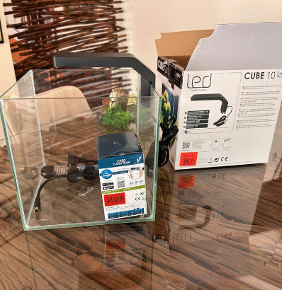 Ciano Cube Fish Tank with Glass Lid / LED For Sale