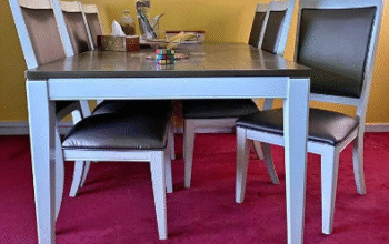 Dining Table Set with 6 Chairs For Sale