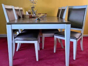 Dining Table with 6 Chairs For Sale