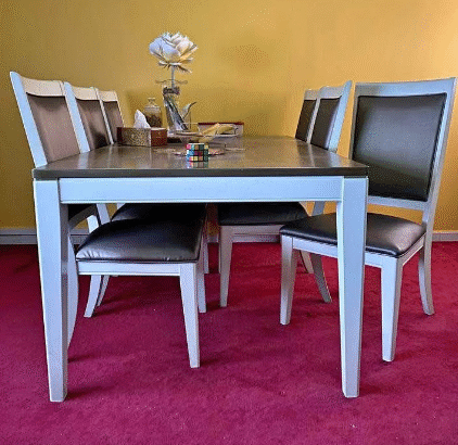 Dining Table with 6 Chairs For Sale