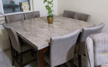 Dining Table 8 chairs Natural marble for sale
