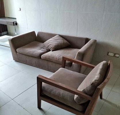 Feather filled sofa for sale