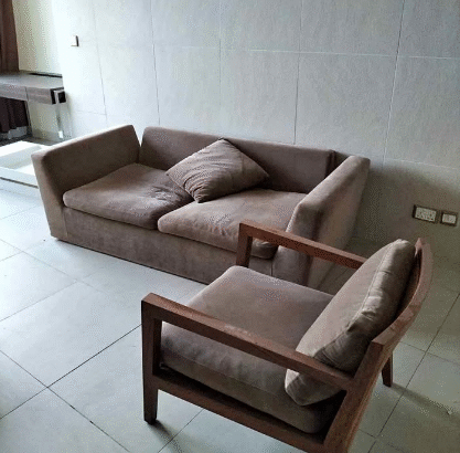 Feather filled sofa for sale