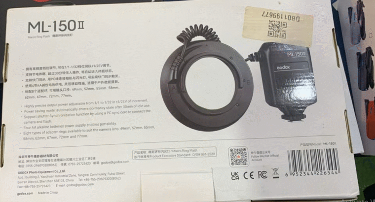 Godox ML-150 II Macro Ring Flash ML150II For Sale