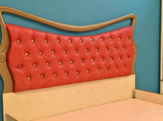 King Size Bed with Stylish Headboard for Sale