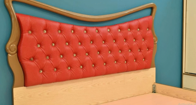 King Size Bed with Stylish Headboard for Sale
