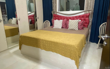 King Size Bed with Stylish Headboard for Sale