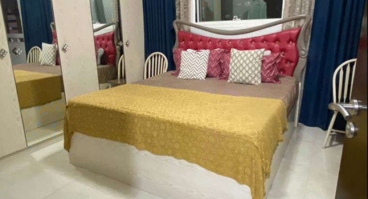 King Size Bed with Stylish Headboard for Sale