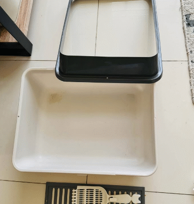 Litter boxes XL size semi covered anti splash for
