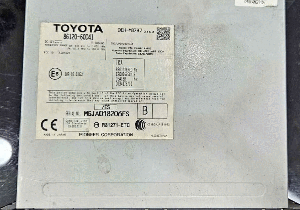 Toyota Stereo Original For Sale