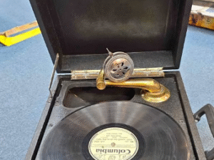Rare real vintage black suitcase gramophone for sa