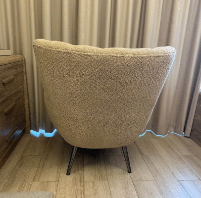 Modern design beige Armchair For Sale