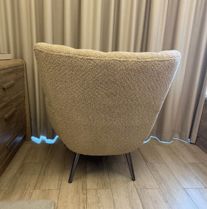 Modern design beige Armchair For Sale