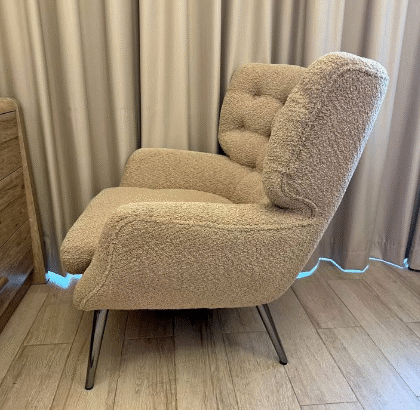 Modern design beige Armchair For Sale