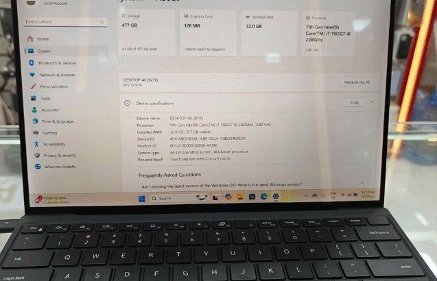 Dell Xps 13 9310 i7-11th Gen 4k touch For Sale