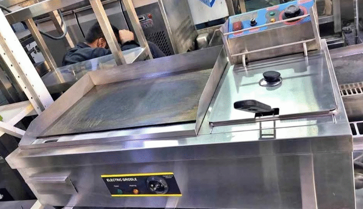 Griddle and fryer 12L for sale
