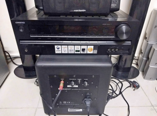Harman kardon speakers with onkyo amp for sale