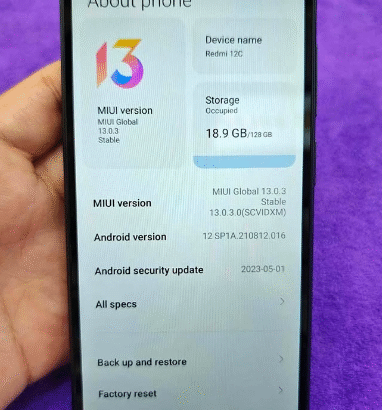 Redmi 12c 4gb/128gb For Sale