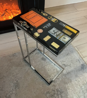 Hermes Book Square Side Table Art collection decor