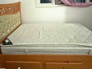 Single bed with two drawers and mattress for sale
