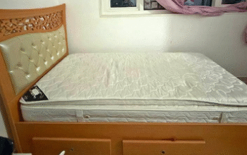 Single bed with two drawers and mattress for sale