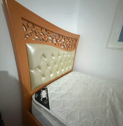 Single bed with two drawers and mattress for sale