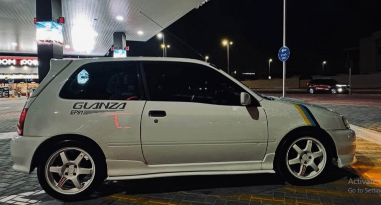 Toyota Glanza (Starlet) TURBO 1995 Right Hand Driv