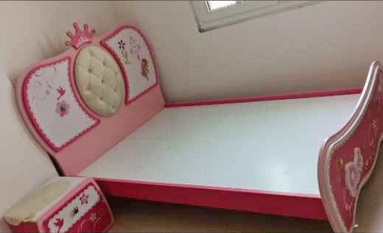 Single bed with mattress & side table for sale