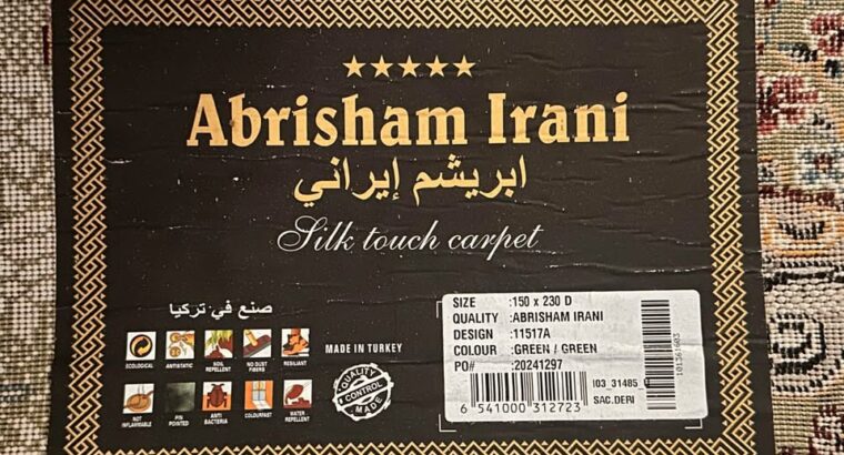 Turkish Silk Touch Carpet Abrisham Irani For Sale
