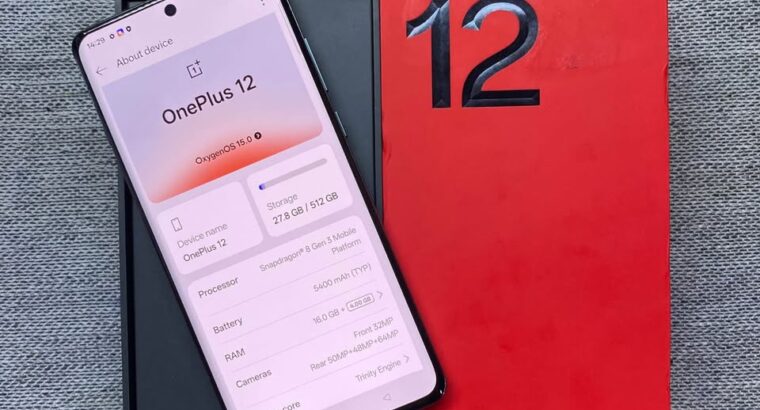 One Plus 12 16GB/512GB For Sale