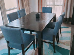 6 chair dining table set like new for sale