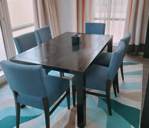 6 chair dining table set like new for sale