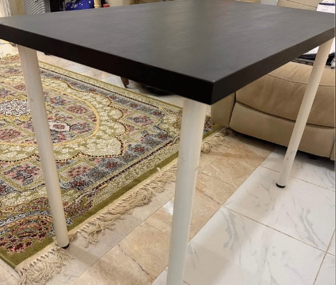 IKEA Table Wooden Top and Aluminium Detachable Leg