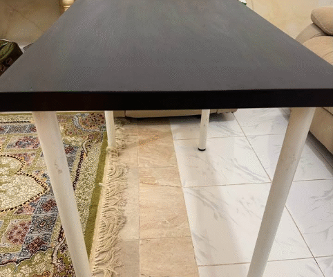 IKEA Table Wooden Top and Aluminium Detachable Leg