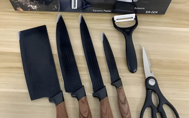 A-LOMI 6-Piece Non-Stick Knife Set for sale