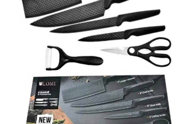 A-LOMI 6-Piece Non-Stick Knife Set for sale