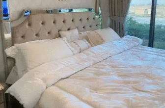 Luxury king bed with high quality mattress for sal
