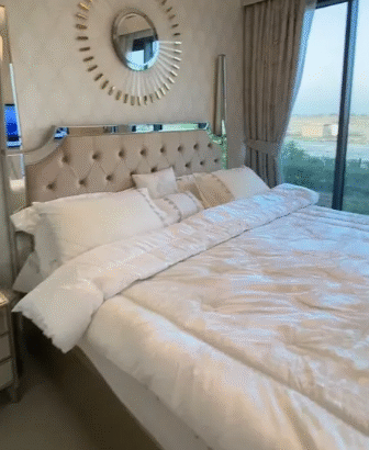 Luxury king bed with high quality mattress for sal