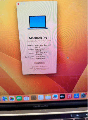 MACBOOK PRO 13.3”-INCH, 2020 latest OS 15 For Sale