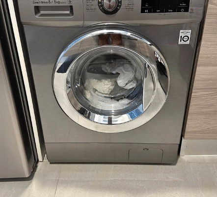 LG 8 Kg Front Load Washer Dryer Platinum Silver Fo